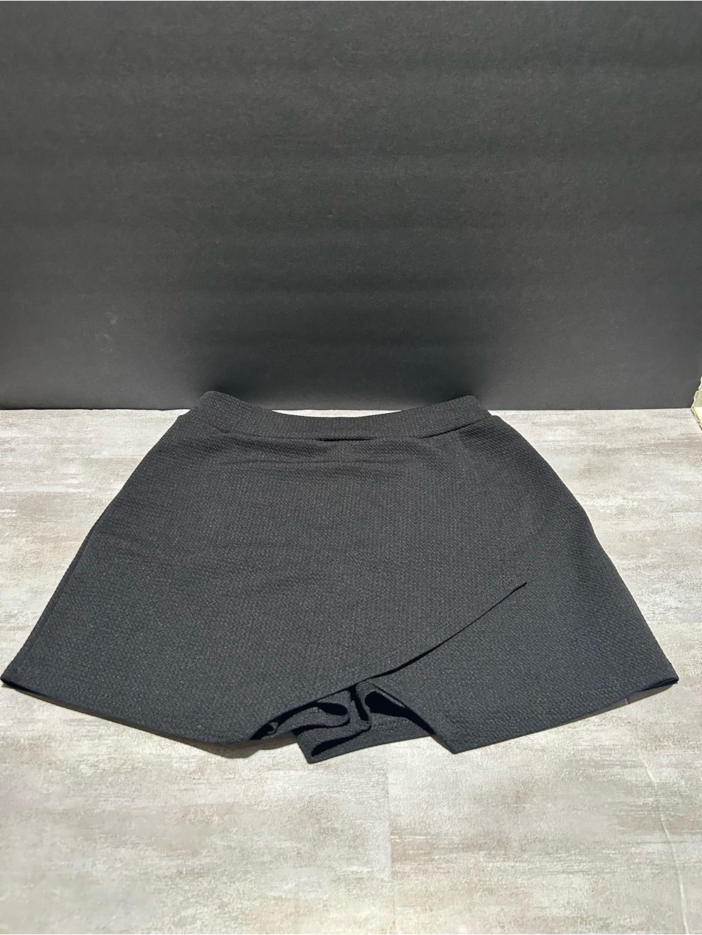 Soprano Black Wrap-Front Mini Skort